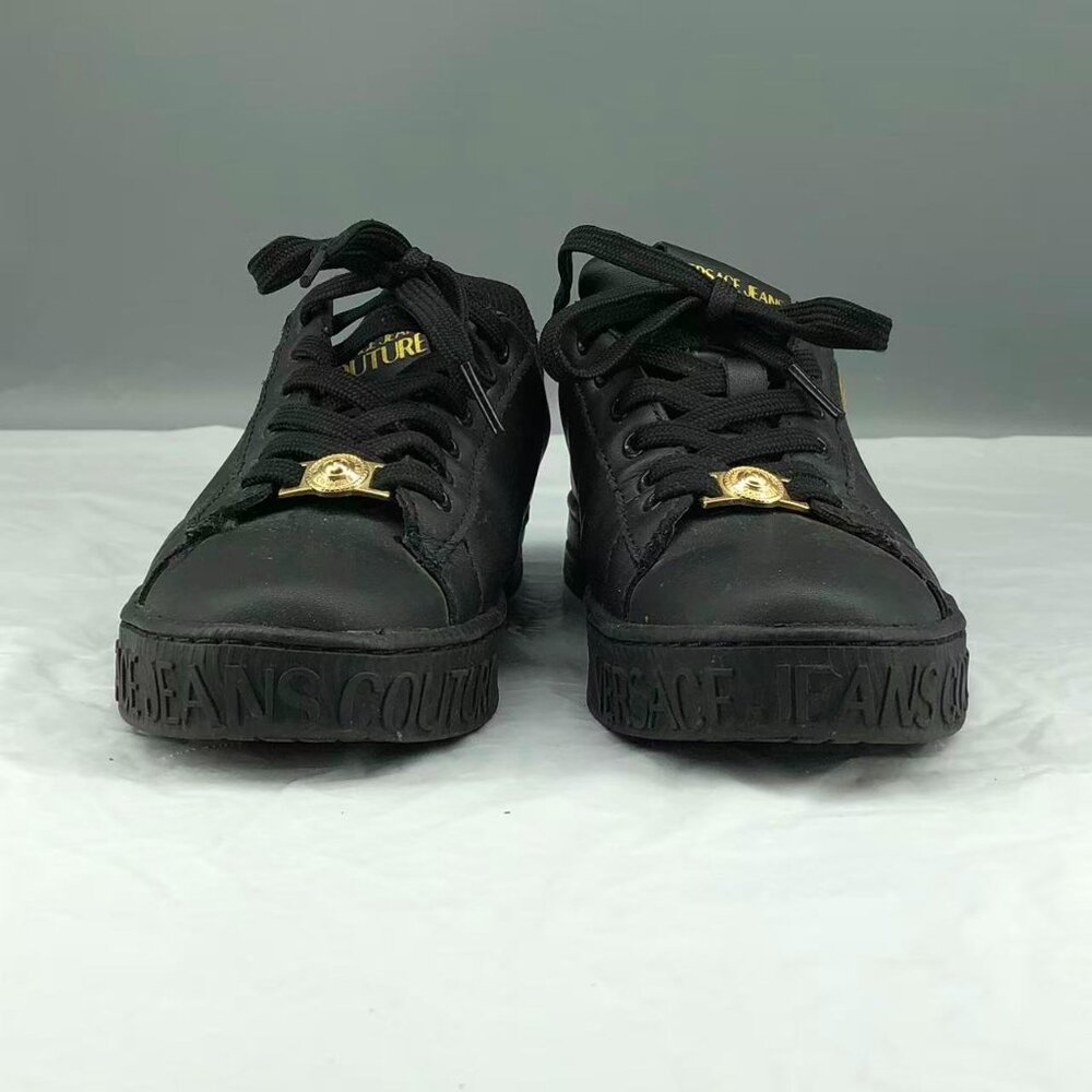 Versace Jeans Collection Black and Gold Sneakers. Size 6